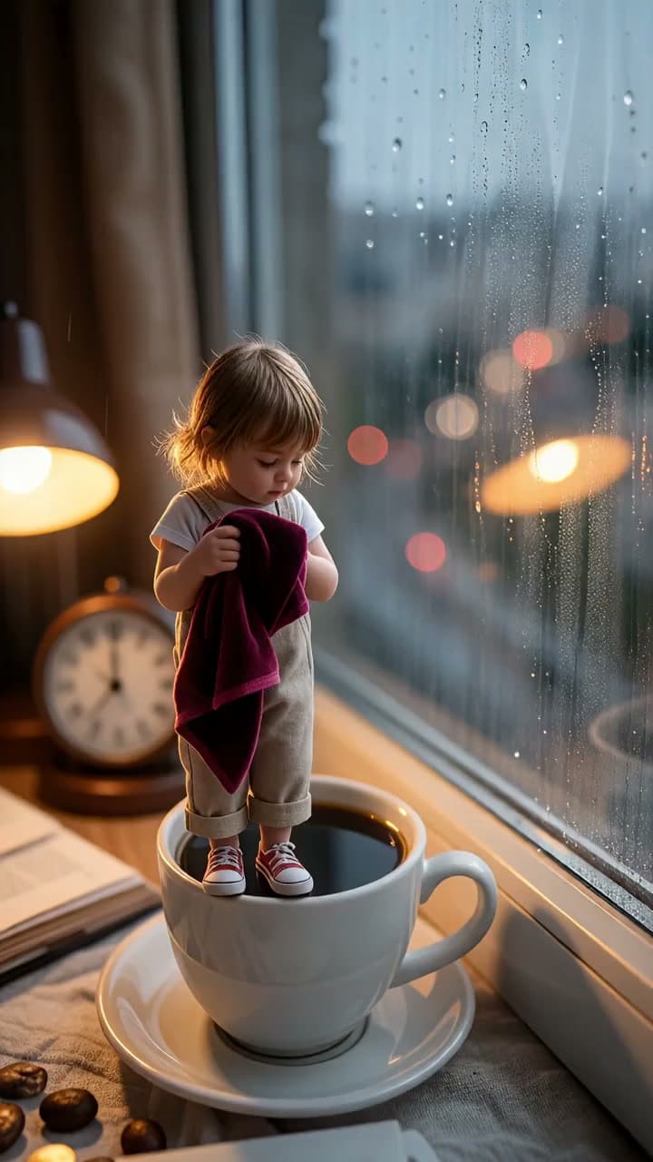 Tiny Girl Coffee Window