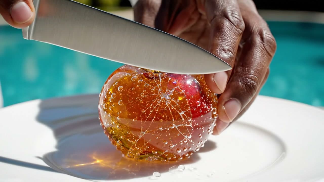 Glass Apple Cutting ASMR