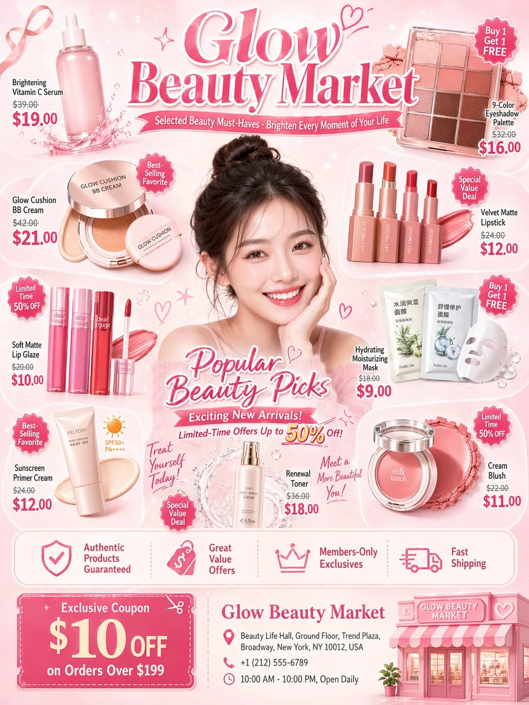 Glow Beauty Market Flyer